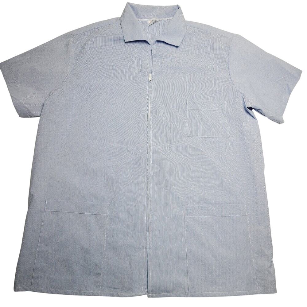 Vintage Marvin Neitzel Pullover Shirt Men's Size 48 Blue 1/2 Zip 3-Pockets